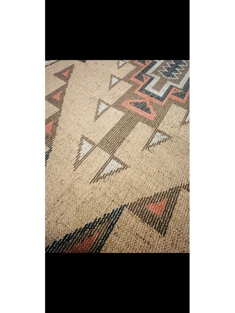 Vintage Native American Navajo Area Rug 57” By 28.5”